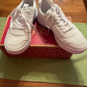 Vans Classic White Lace-Up Sneakers